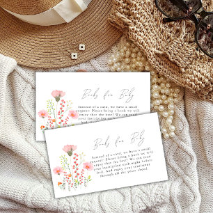 Wildflowers Garden Books For Baby Shower Enclosure Card