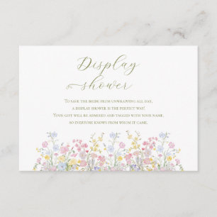 Wildflowers Garden Bridal Display Shower Enclosure Card