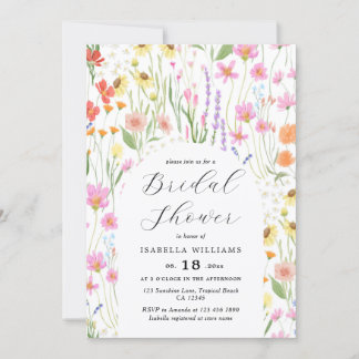 Wildflowers Garden Bridal Shower Invitation