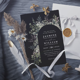 Wildflowers Garden Rustic Elegant Modern Wedding Invitation