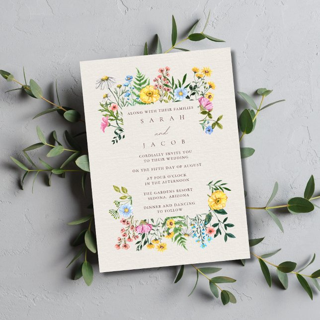 Wildflowers Garden Wedding Invitation (Wildflowers Garden Wedding Invitation)