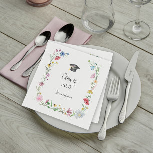 Wildflowers Graduation Napkin