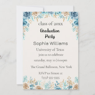 Wildflowers Graduation Party Invitation