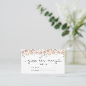 Wildflowers guess how many kisses bridal game enclosure card (Standing Front)