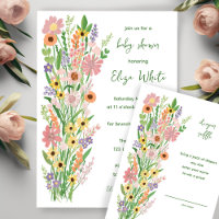 Wildflowers Handpainted Custom Baby Shower