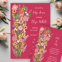 Wildflowers Handpainted Custom Baby Shower 