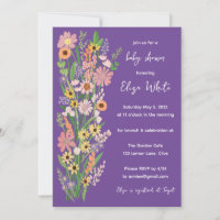 Wildflowers Handpainted Custom Baby Shower