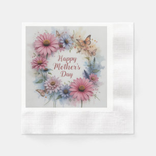 WildFlowers Happy Mother's Day Napkin