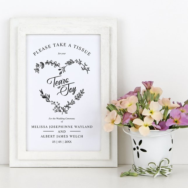 Wildflowers Heart Tears of Joy Wedding Quote Poster (Creator Uploaded)