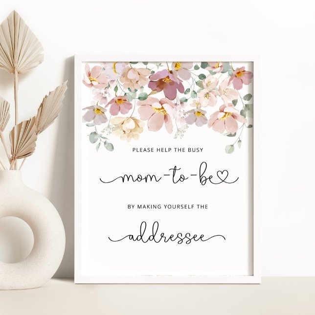 Wildflowers Help the Busy Mum Address an Envelope  Poster (Creator Uploaded)