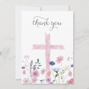 wildflowers Holy Cross thank you card