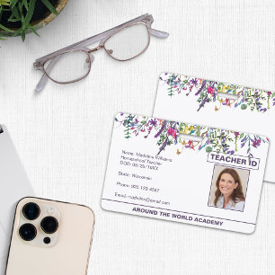 Wildflowers Homeschool Teacher ID Badge