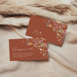 Wildflowers Honeymoon Wish Enclosure Card