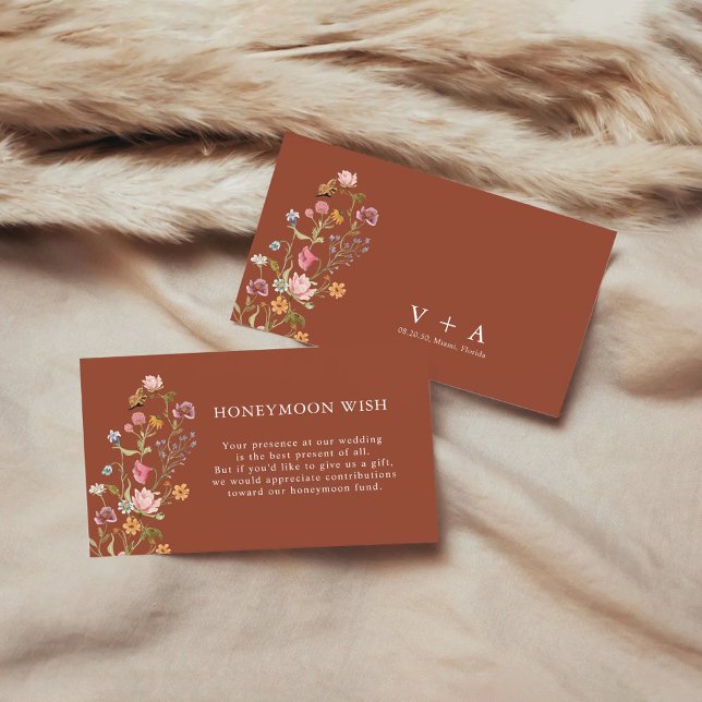 Wildflowers Honeymoon Wish Enclosure Card (Creator Uploaded)