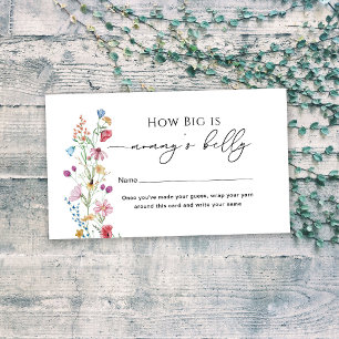 Wildflowers How Big is Mummy's Belly Enclosure Card
