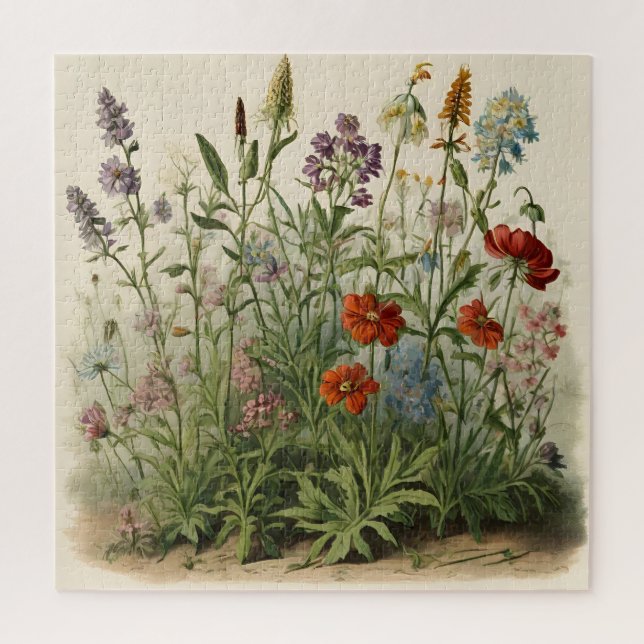 Wildflowers Illustration  Jigsaw Puzzle (Vertical)