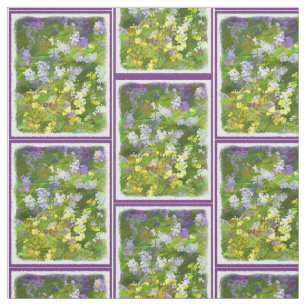 Wildflowers Impasto Painting - Original Flower Art Fabric