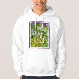 Wildflowers Impasto Painting - Original Flower Art Hoodie