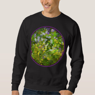 Wildflowers Impasto Painting - Original Flower Art Sweatshirt