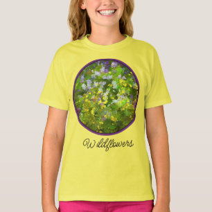 Wildflowers Impasto Painting - Original Flower Art T-Shirt