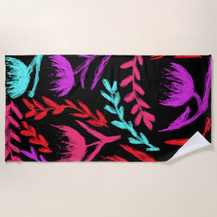 Wildflowers in Colours that POP! Beach Towel