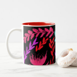 Wildflowers in Colours that POP! Two-Tone Coffee Mug