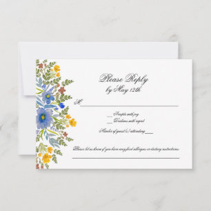Wildflowers in Primary Colours Reply card