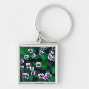 Wildflowers in the forest key ring