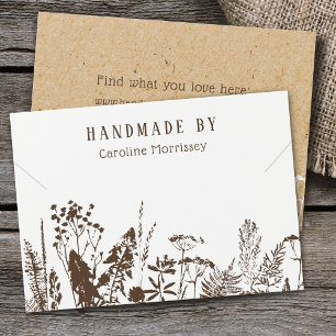 Wildflowers Kraft Paper Necklace Display Card