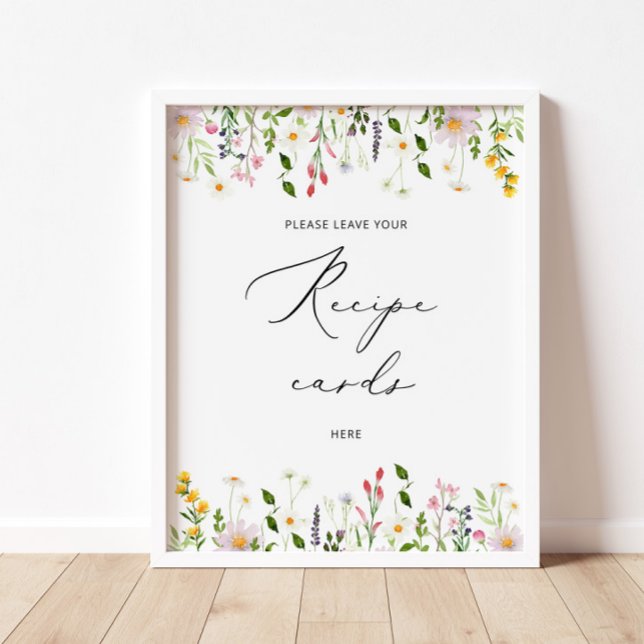 Wildflowers leave your recipe card here poster (Creator Uploaded)