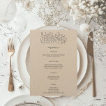 Wildflowers Line Art Elegant Modern Rustic CUSTOM Menu<br><div class="desc">Use these sweet wildflower menu cards for your wedding, engagement party, bridal shower or other event. Hand drawn by me for you. Fully editable, add your own text or background colour. Click "personalise" to edit the text and "edit design" to change fonts, colours and add text. Change the paper type...</div>