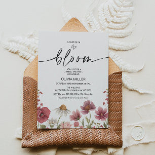 Wildflowers Love is in Bloom Bridal Shower Invitation