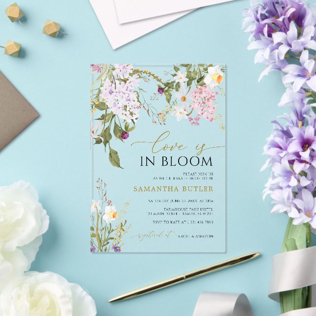 Wildflowers Love is in Bloom Shower Invitation (Insitu (Wedding))