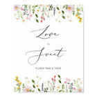Wildflowers Love is sweet take a treat Poster