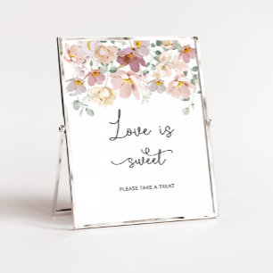 Wildflowers Love is sweet take a treat Poster