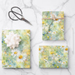 Wildflowers Meadow Summer Foliage Boho Modern Wrapping Paper Sheet<br><div class="desc">Discover the latest trend this year - a breathtakingly beautiful and elegantly simple wrapping paper! This delicate floral design showcases exquisite watercolor wildflowers, such as the charming daisies, soothing chamomiles, vibrant yellow tansies, and other enchanting foliage. It perfectly captures the essence of a summer - a celebration of life and...</div>