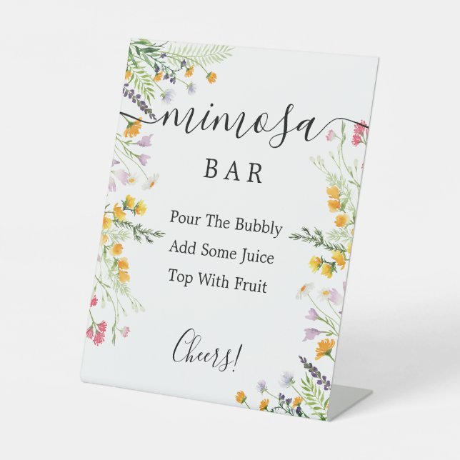 Wildflowers  Mimosa Bar Sign (Front)