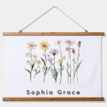 Wildflowers Minimalist Custom Name