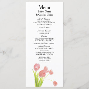 Wildflowers Modern Simple Elegant Wedding Ideas Menu