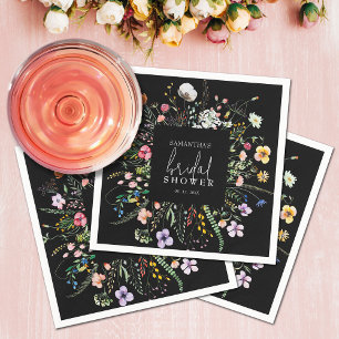 Wildflowers Moody Bridal Shower  Napkin