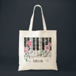 wildflowers music piano name tote bag<br><div class="desc">music piano floral personalised name bag</div>