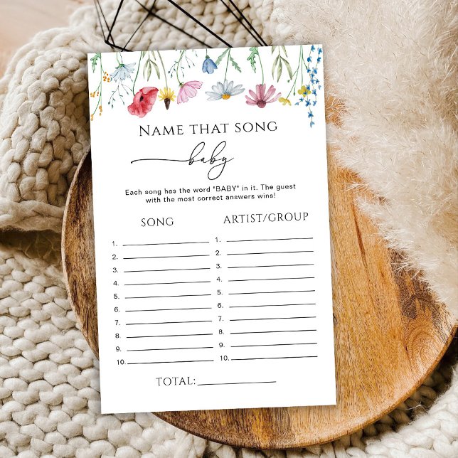 Wildflowers Name that song baby game (Creator Uploaded)