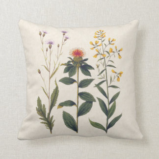 Wildflowers Nature Lover Antique Print Cushion