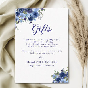 Wildflowers Navy Blue – Boho Rustic Wedding Enclosure Card