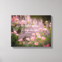 Wildflowers Near Brook Earth Inspirational Quote