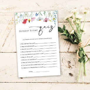 Wildflowers Nursery Rhyme Quiz Game