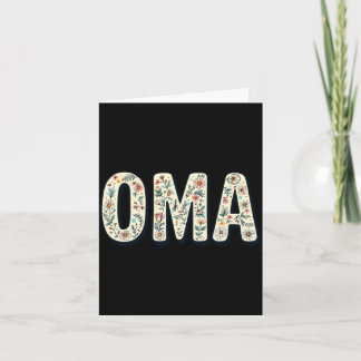 Wildflowers oma floral mother's day oma long sleev card