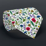 Wildflowers on black neck tie<br><div class="desc">Hand-painted collection of various wild flowers.</div>