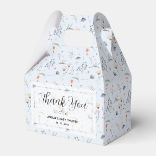 Wildflowers on Blue Baby Shower Favour Box