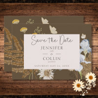 Wildflowers on Brown Wedding